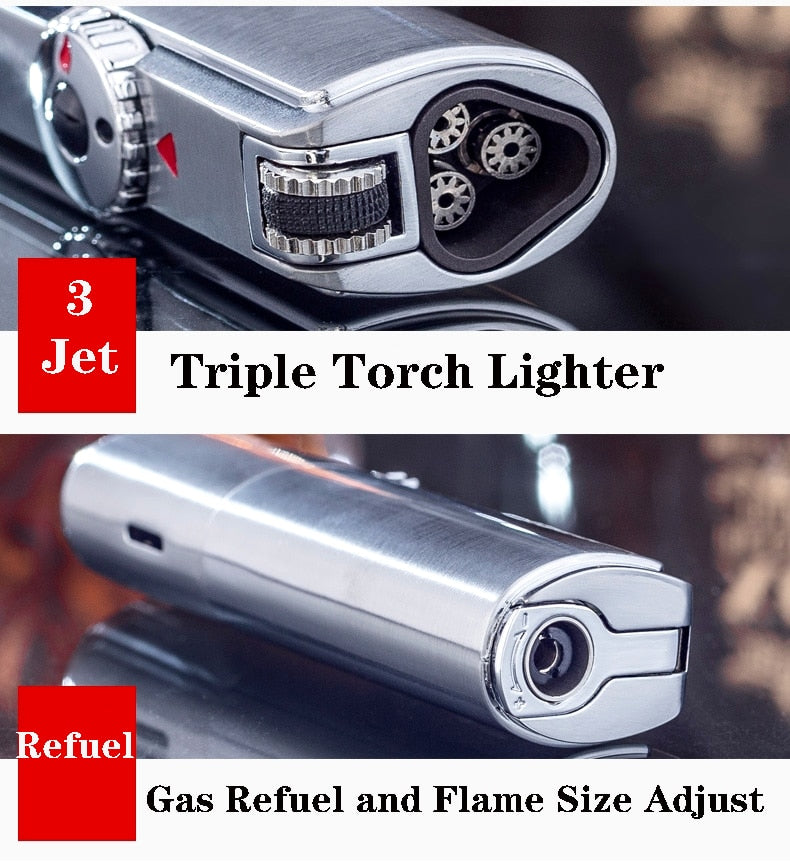 Windproof Triple Torch Lighter