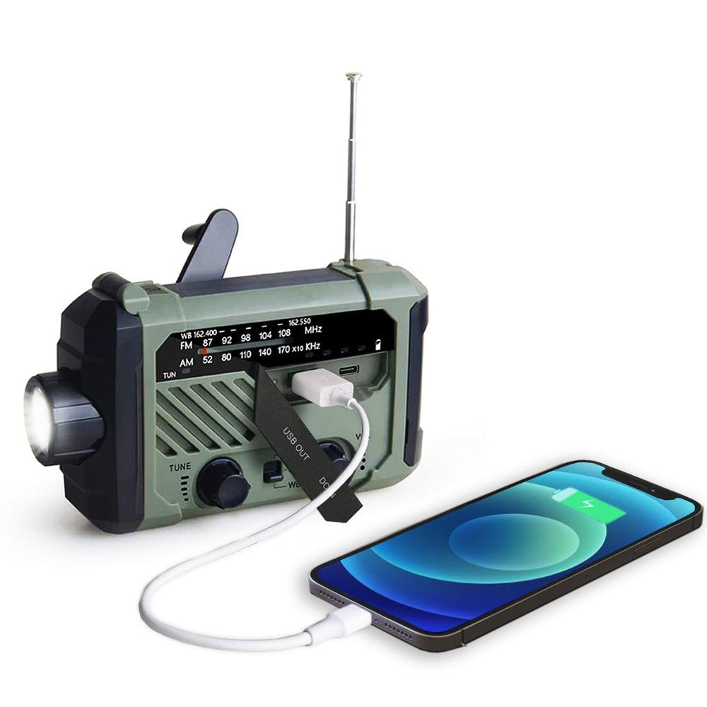Portable Solar Hand Crank AM/FM/NOAA Radio